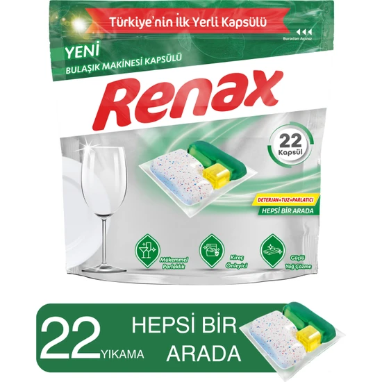 Renax%20Hepsi%20Bir%20Arada%20Bulaşık%20Makinesi%20Tableti%2022’li